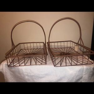Brass Baskets (2 piece)